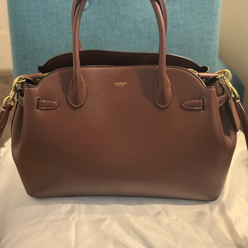 Coach Rich Brown Leather Satchel